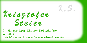 krisztofer steier business card